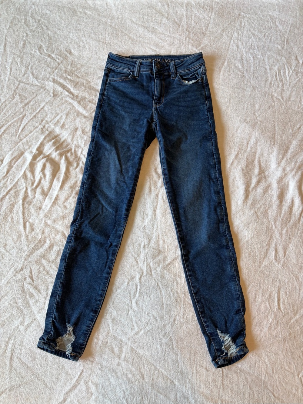 American Eagle Next Level Stretch Distressed Skinny Jeans 00